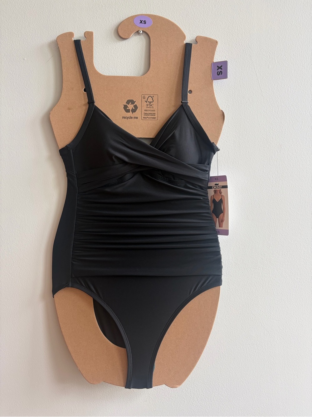 NWT DKNY Black One-Piece Swimsuit - Picture 2 of 7